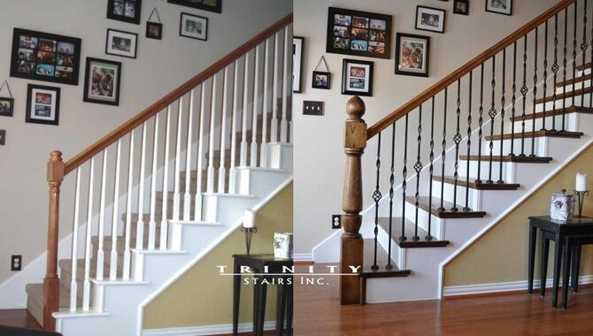 Painted Stairs Before & After