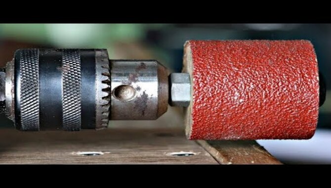Using Sanding Drums Attach to the Drill Head