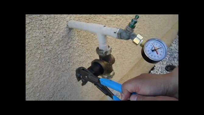 Check And Adjust The Water Pressure