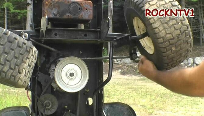 How To Unscrew The Back Wheel From A Riding Lawn Mower