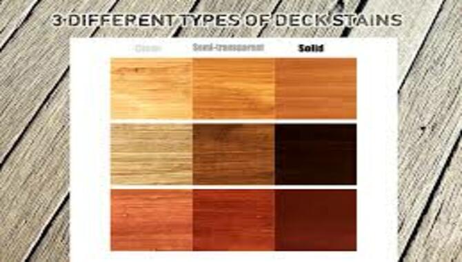 Types Of Deck Stains