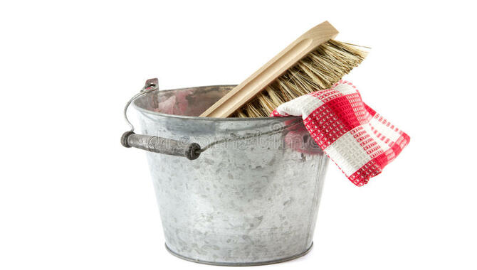Use A Bucket And Scrub Brush