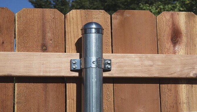 Connect Metal Posts To A Wood Fence With Galvanized Screws