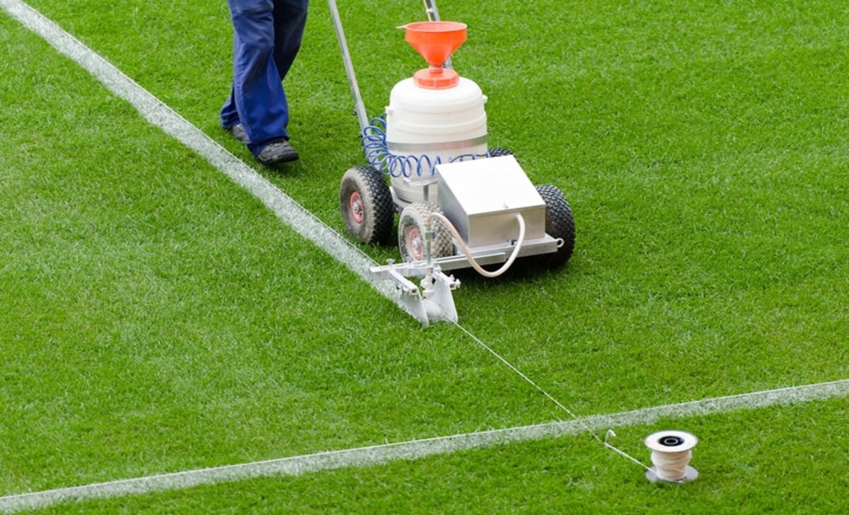 Turf Painting With Removable Chalk Or Permanent Paint